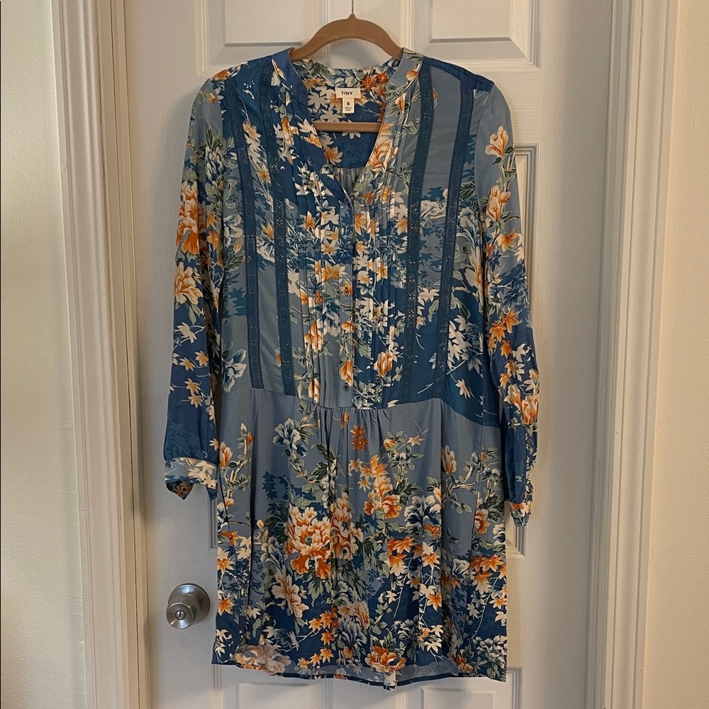 Anthropologie TINY Blue Floral Blue Dress